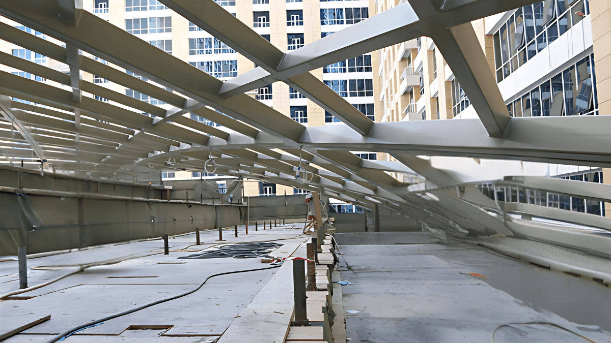 Cold-Bent Glass Barrel Vault Skylight